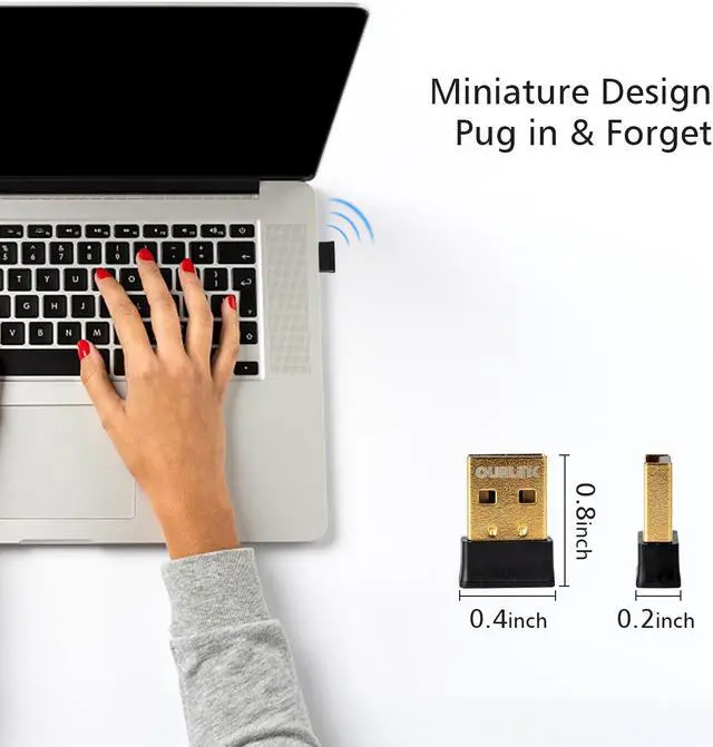 Alt view image 3 of 7 - 600Mbps USB WiFi Adapter, Mini Nano USB Wireless Adapter Daul Band 2.4GHz/5GHz 433Mbps 802.11 ac/a/b/g/n Wireless Adapter for Desktop/Laptop/PC, Support Windows 10/8/7/Vista/XP/2000/Mac Os