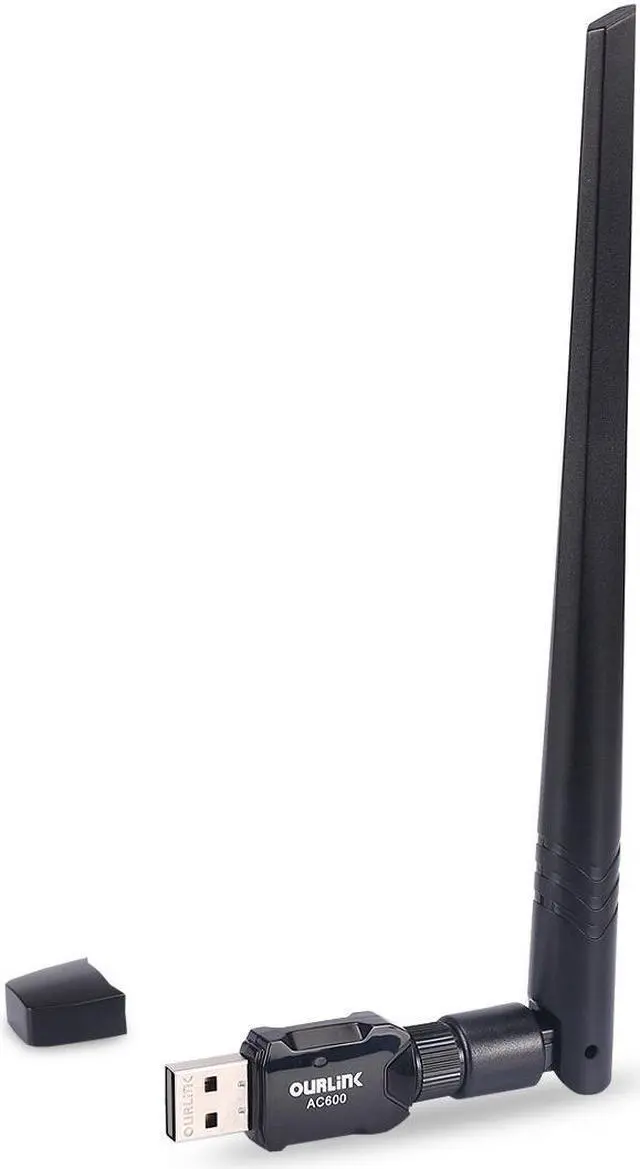 Main image of OURLINK 600Mbps mini 802.11ac Dual Band 2.4G/5G Wireless Network Adapter USB Wi-Fi Dongle Adapter with 5dBi Antenna LAN Card