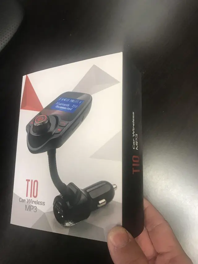 Alt view image 6 of 7 - Wireless Bluetooth FM Transmitter& USB Car Charger 1.44 Inch Screen Supports Display Car Battery Voltage, Song Names, Incoming Phone Number