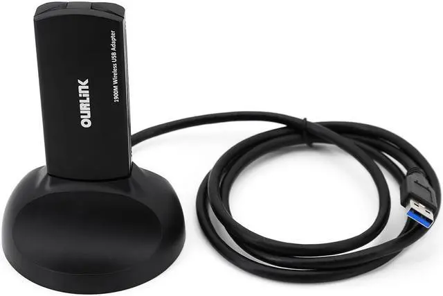Alt view image 3 of 7 - OURLINK 1900mbps AC1900 High Gain Wireless Dual Band USB Adapter USB 3.0, 5 GHz and 2.4 GHz (1300 Mbps / 600 Mbps)