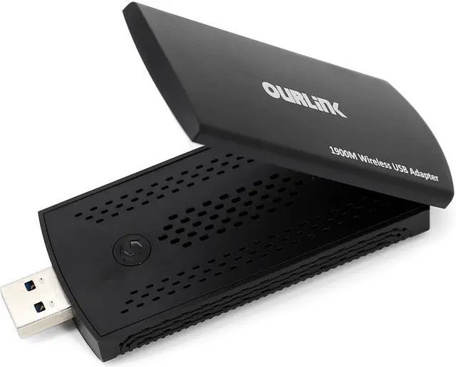 Alt view image 4 of 7 - OURLINK 1900mbps AC1900 High Gain Wireless Dual Band USB Adapter USB 3.0, 5 GHz and 2.4 GHz (1300 Mbps / 600 Mbps)
