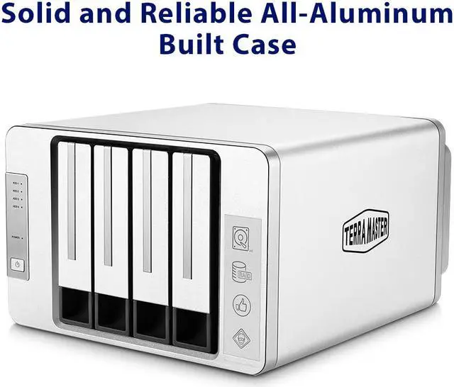 Alt view image 2 of 7 - TerraMaster D4-300 USB 3.0 Type-C Storage External Hard Drive Enclosure Hot Swappable (Diskless)