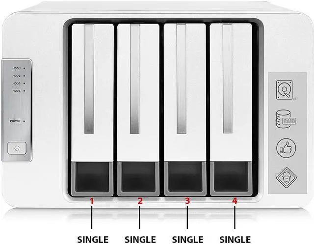 Alt view image 5 of 7 - TerraMaster D4-300 USB 3.0 Type-C Storage External Hard Drive Enclosure Hot Swappable (Diskless)