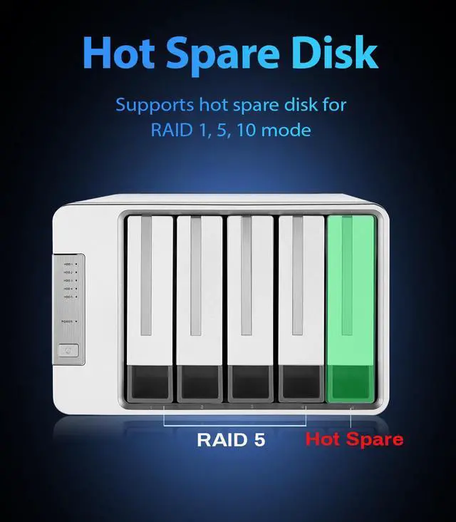 Alt view image 11 of 14 - TERRAMASTER D5-310 - It's a DAS, not a NAS, 5-Bay HDD Enclosure with Hardware RAID support for 5, 0, 1, 10, Single, USB 3.1 Type-C Backup Software Included (Diskless)