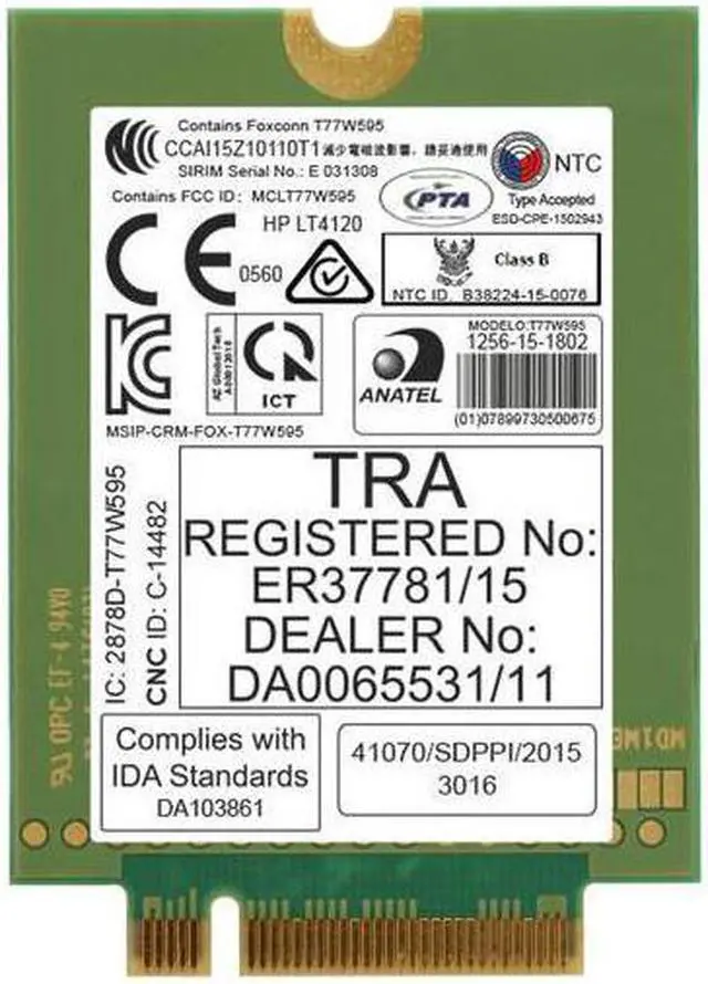 Alt view image 2 of 2 - HP LT4120 Wireless Cellular Modem - M.2 Card Components Other N8T16AA#ABA