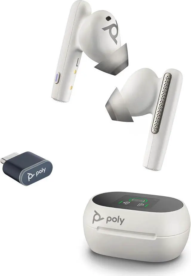 Main image of NEW Poly Voyager Free 60+ UC Earset (WHITE) True Wireless, Binaural - 216754-01
