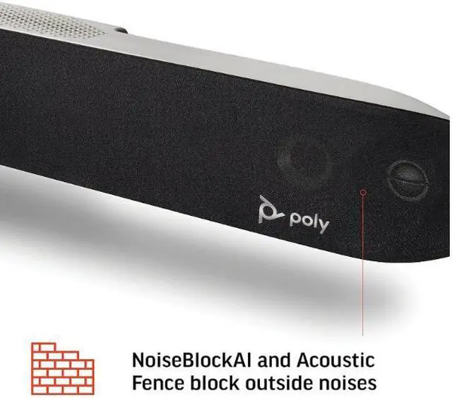 Alt view image 3 of 6 - Poly - Studio X70 Video Bar + TC8 Touch Controller (Plantronics + Polycom) - Premium 4K Audio & Video Conferencing for Large Conference Rooms - Camera, Speakers, Mics - Works with Teams, Zoom & More