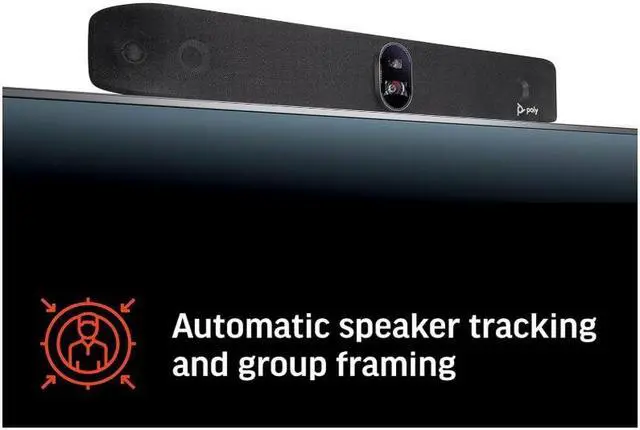 Alt view image 2 of 6 - Poly - Studio X70 Video Bar + TC8 Touch Controller (Plantronics + Polycom) - Premium 4K Audio & Video Conferencing for Large Conference Rooms - Camera, Speakers, Mics - Works with Teams, Zoom & More