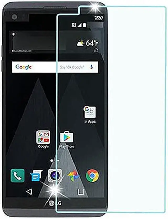 Alt view image 2 of 5 - MYBAT Tempered Glass Screen Protector for LG V20