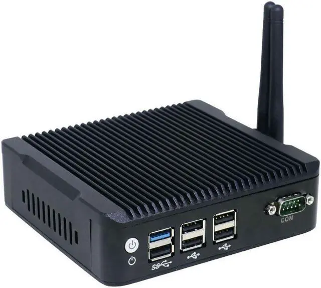 Alt view image 2 of 7 - Mini PC 2 LAN Port Intel Quad Core J1900 CPU 2.0GHz Fanless Computer for Windows 7 8 10 OS embedded 1*VGA 1*HD-MI 4G RAM 32G SSD