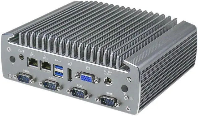 Alt view image 6 of 6 - Partaker Industrial Fanless Mini Computer Intel Core i3 6100U Dual Core 2 Lan Noiseless Mini PC Support 3G 4G SIM Card 8GB Ram 128GB SSD