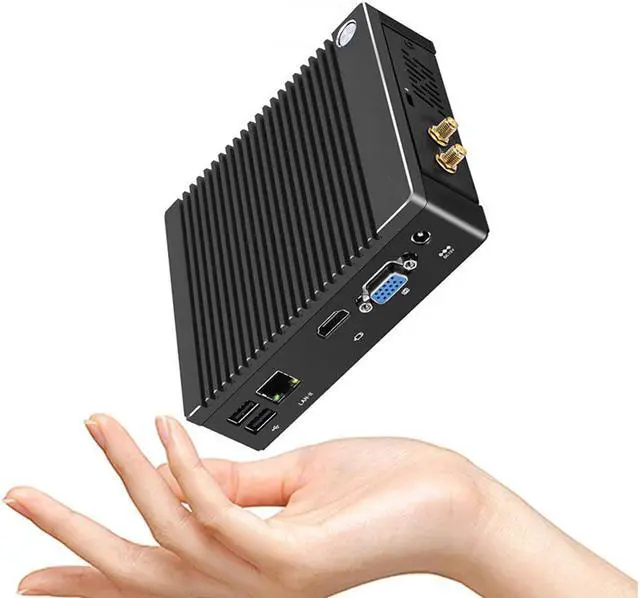 Alt view image 3 of 4 - Fanless Mini PC Windows 10 Intel Celeron N2940 1.83Ghz Small Desktop Computer 4GB Ram 128GB SSD WiFi/BT/HD-MI/VGA/Gigabit Ethernet Wake on lan