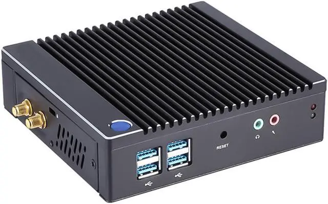 Alt view image 4 of 6 - Fanless Mini PC Windows 10 Intel Pentium N3710 1.6Ghz Small Desktop Computer 4GB Ram 64GB SSD WiFi/BT/HD-MI/VGA/Gigabit Ethernet Wake on lan