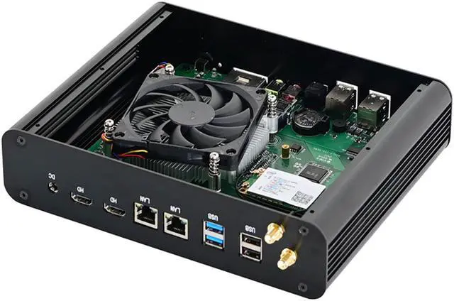 Alt view image 4 of 7 - Mini PC Intel Core i7 1065G7 2*RAM Slots Max 64GB DDR4 RAM Gaming Desktop Computer 2*HD-MI2.0 2*LAN 8*USB 16GB Ram 512GB SSD Windows 10 Pro