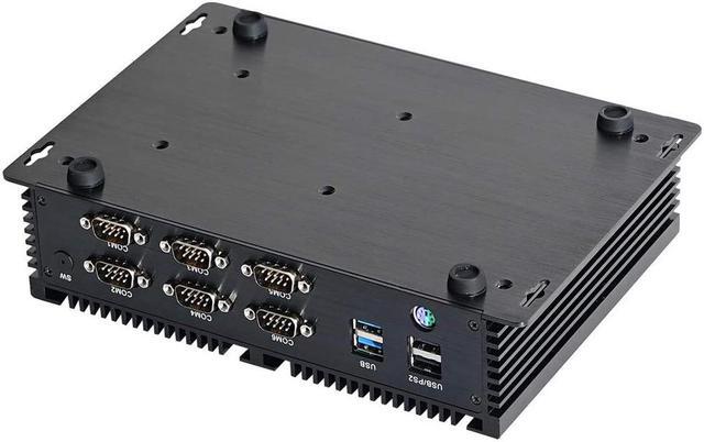 Alt view image 4 of 5 - Partaker Fanless Industrial Computer, IPC, Desktop PC, Windows 10 Pro/Linux Ubuntu, Intel Core I3 7267U, GPIO, Watchdog, 2*intel i211, 6*COM RS232 RS422 RS485, 8GB Ram 128GB SSD