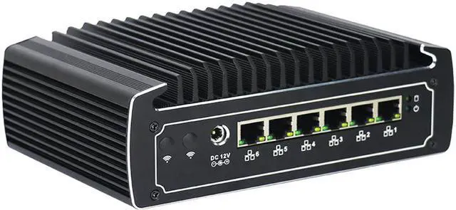 Alt view image 2 of 6 - 6 Lans Mini Sever 8th Gen Kaby Lake R Intel i7 8550U Quad Core Fanless Firewall PC Network Router Support I211-AT Lan 4GB Ram 128GB SSD