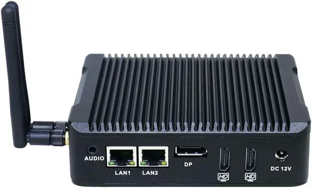 Main image of Partaker Fanless Mini PC Nano Computer Dual Lan Pentium N3700 Quad Core 2xHD 1xDP 1xCOM Full HD 1080P Three Display 8G RAM 240G SSD