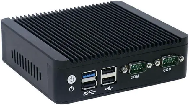Alt view image 5 of 6 - Partaker Fanless Mini PC Nano Computer Dual Lan Pentium N3700 Quad Core 2xHD 1xDP 1xCOM Full HD 1080P Three Display 8G RAM 240G SSD