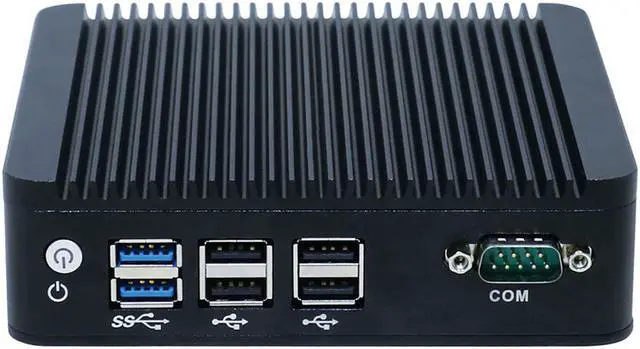 Alt view image 6 of 6 - Partaker Fanless Mini PC Nano Computer Dual Lan Pentium N3700 Quad Core 2xHD 1xDP 1xCOM Full HD 1080P Three Display 8G RAM 240G SSD