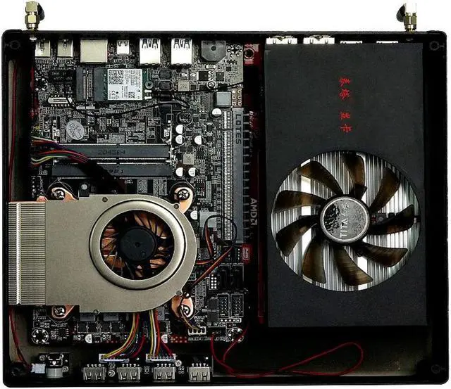 Alt view image 5 of 5 - Partaker Desktop Computer, 6xHD-MI 4K Mini PC Intel Core i9 9900T Video Card AMD Radeon R7 350 4G,Windows 10 Pro Gaming Computer HTPC 8*USB WiFi,64GB RAM 1TB SSD