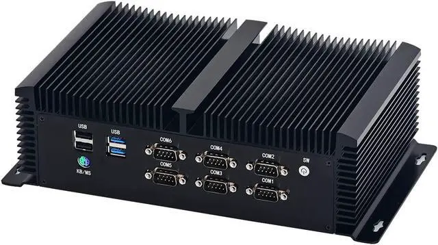 Alt view image 2 of 4 - Fanless Industrial PC,Desktop Computer,Powerful Mini PC,Intel Core i5 10200H,2xLAN 3xHDMI 6xCOM 4xUSB 3.0 4xUSB2.0 GPIO WiFi,16GB Ram 256GB SSD