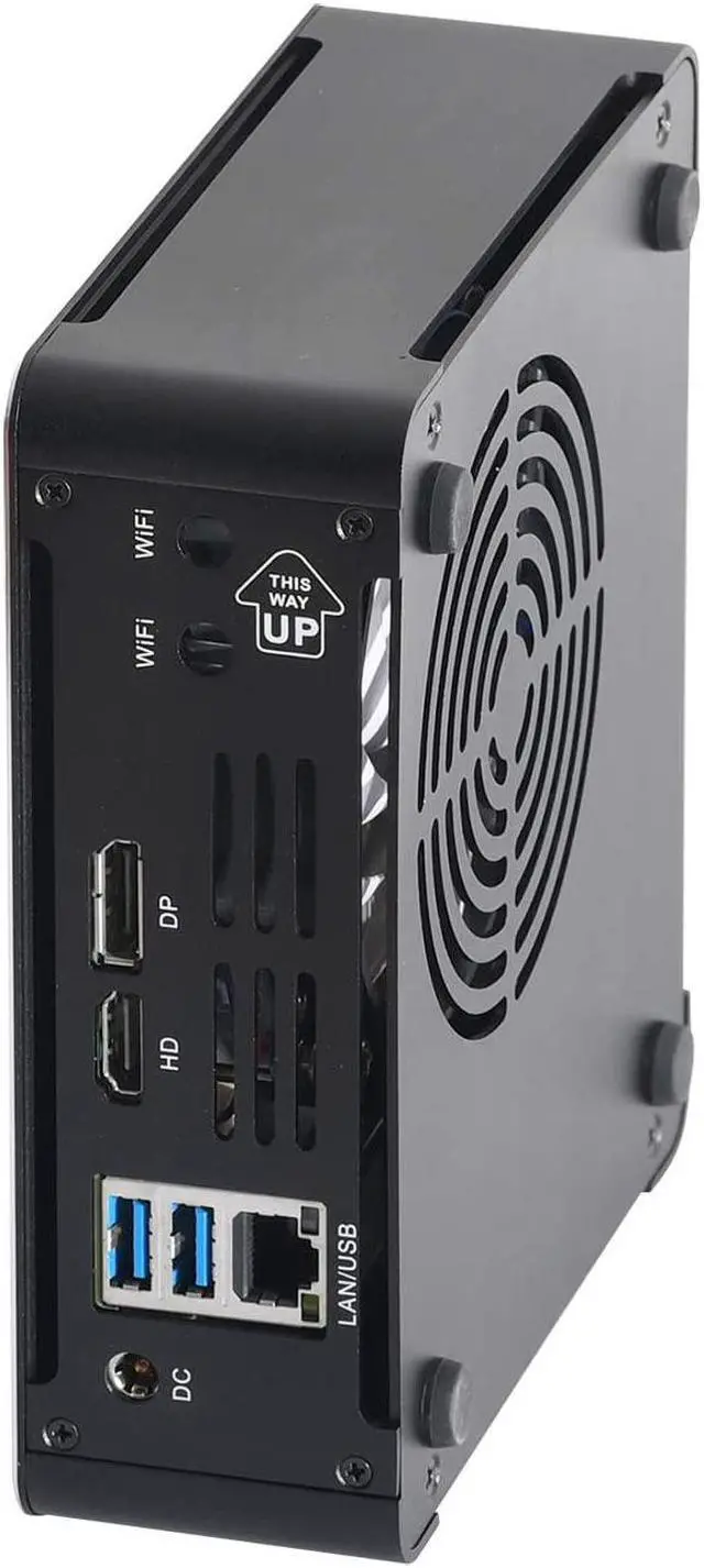 Alt view image 5 of 6 - Mini PC,Desktop Computer,Intel Core I5 7300HQ,Windows 10 Pro/Linux,4K@60Hz,HDMI,DP,Gigabit Ethernet,USB-C,Dual-Band WiFi,Smart Silent Fan,16GB DDR4 RAM 512GB M.2 SSD