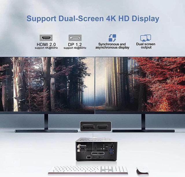 Alt view image 6 of 7 - Partaker Mini PC, HTPC, NUC, Intel 8 Cores I9 10980HK, Windows 11 or Linux Ubuntu, Support Proxmox, Vmware, ESXI, KODI, B18, DP, HDMI, Type-C, 2 x LAN, 32GB Ram 512GB SSD