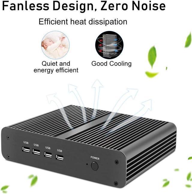 Alt view image 3 of 7 - Partaker Mini Desktop Computer, Fanless Mini PC with Intel I7 1165G7 11th Gen CPU, 64GB RAM, 1TB SSD, 4K 4096x2304, HD Port, DP, Full Metal Case, Windows 10 Pro