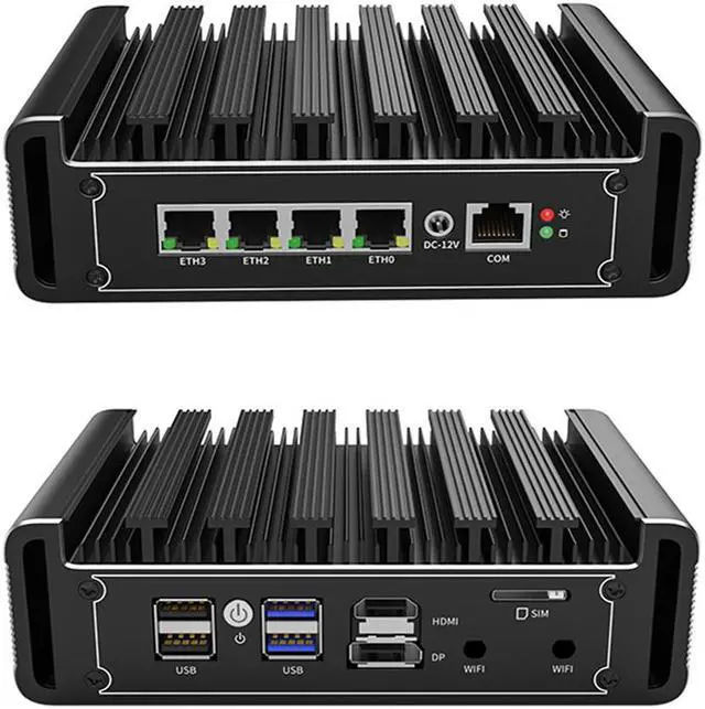 Alt view image 3 of 7 - 11th Gen Intel Core i5 1135G7 Fanless Mini PC 2.5G Soft Router 2xDDR4 NVMe Firewall Appliance 4 Intel i225 2500M Lan DP HD-MI pfSense Firewall 8GB RAM 512GB SSD