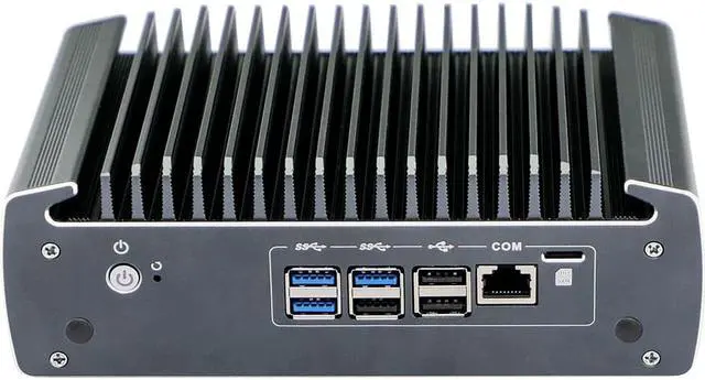 Alt view image 2 of 7 - Micro Firewall Appliance, Fanless Mini PC, Intel Core I7 10810U, VPN, Router PC, AES-NI, 6 x Intel I225-V 2.5GbE NIC Ports, TPM2.0, POE, AES-NI, 1xDP 1xHDMI 1xCOM 6xUSB, 8GB RAM, 256GB SSD