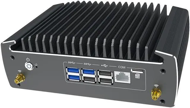 Alt view image 3 of 7 - Micro Firewall Appliance, Fanless Mini PC, Intel Core I7 10810U, VPN, Router PC, AES-NI, 6 x Intel I225-V 2.5GbE NIC Ports, TPM2.0, POE, AES-NI, 1xDP 1xHDMI 1xCOM 6xUSB, 8GB RAM, 256GB SSD