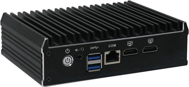 Alt view image 3 of 7 - Micro Firewall Appliance, Fanless Mini PC, OPNsense, Intel Celeron J3160, VPN, Router PC, 4 x Intel 1000M LAN, AES-NI, 2xHDMI 1xRJ45 COM 2xUSB 3.0, 8GB RAM, 512GB SSD