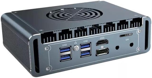 Alt view image 2 of 7 - Mini PC, Micro Firewall Appliance, VPN, Router PC, Intel N5105, 4 x Intel 2.5GbE I225-V LAN, AES-NI, Silent Fan, HD, DP, SIM Slot, Partaker H7-A, pfSense OPNsense, 8GB RAM 512GB SSD