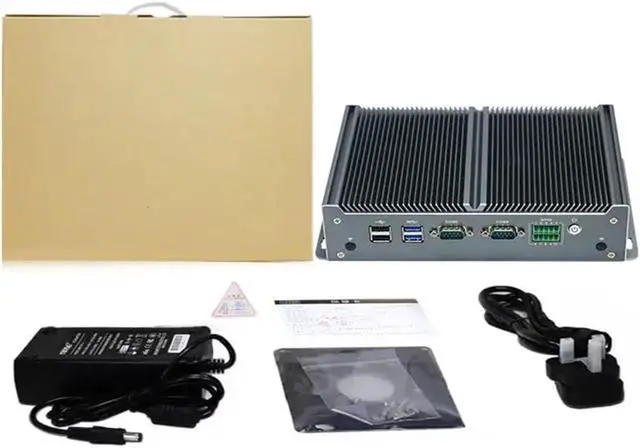 Alt view image 5 of 6 - Fanless Industrial PC, Mini Computer, Intel Celeron J1900, Windows 10 or Linux Ubuntu, VGA, HDMI, 2 x LAN, 6 x COM RS232, 1 x GPIO, 6 x USB2.0, 2 x USB3.0, 8G RAM, 128G SSD 1TB HDD