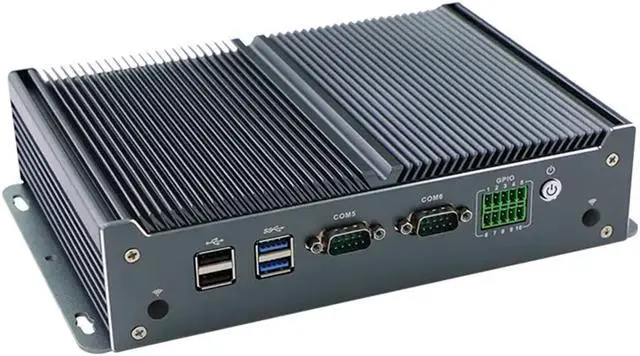 Alt view image 4 of 6 - Fanless Industrial PC, Mini Computer, Intel Celeron J1900, Windows 10 or Linux Ubuntu, VGA, HDMI, 2 x LAN, 6 x COM RS232, 1 x GPIO, 6 x USB2.0, 2 x USB3.0, 8G RAM, 128G SSD 1TB HDD