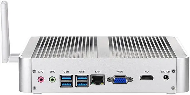 Alt view image 6 of 7 - Partaker Fanless Mini PC, Desktop Computer, HTPC, Intel Core i5 1235U 12th Gen 10 Cores CPU, 8G RAM 256G SSD Windows 11 Pro, VGA, HDMI, LAN, 4 x USB3.0, 4 x USB2.0, Kodi Box