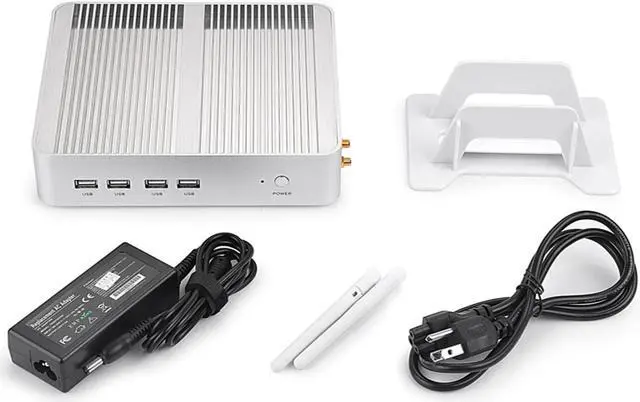 Alt view image 7 of 7 - Partaker Fanless Mini PC, Desktop Computer, HTPC, Intel Core i5 1235U 12th Gen 10 Cores CPU, 8G RAM 256G SSD Windows 11 Pro, VGA, HDMI, LAN, 4 x USB3.0, 4 x USB2.0, Kodi Box