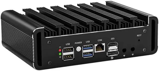 Alt view image 4 of 5 - Micro Firewall Appliance, Fanles Mini PC, Intel Core I5 1145G7, Partaker H12, pfSense, Mikrotik, OPNsense, Untangle, VPN, Router PC, AES-NI, 6 x Intel I226, COM, HDMI, DP, Sim Slot, 8G RAM, 256G SSD