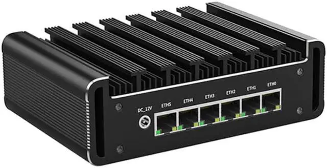 Alt view image 2 of 5 - Micro Firewall Appliance, Fanles Mini PC, Intel Core I5 1145G7, Partaker H12, pfSense, Mikrotik, OPNsense, Untangle, VPN, Router PC, AES-NI, 6 x Intel I226, COM, HDMI, DP, Sim Slot, 8G RAM, 256G SSD