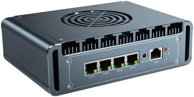 Alt view image 3 of 7 - Mini PC, Micro Firewall Appliance, VPN, Router PC, Intel Core I5 1235U, 4 x Intel 2.5GbE I226-V LAN, AES-NI, Silent Fan, HDMI, DP, SIM Slot, Partaker H7-A, pfSense OPNsense, 8GB RAM 256GB SSD