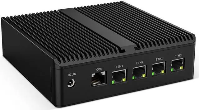 Alt view image 5 of 6 - Micro Firewall Appliance, Fanles Mini PC, Intel Celeron J6412, Partaker H13, pfSense, OPNsense, VPN, Soft Router, AES-NI, 4 x Intel I226, HDMI, DP, COM, 4G/5G SIM Slot, 16G DDR4 RAM, 256G SSD