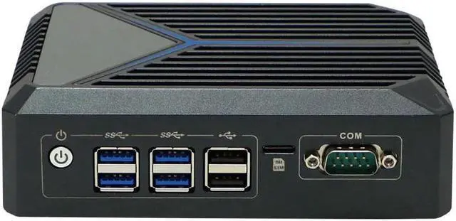 Alt view image 2 of 6 - Fanless Mini PC, Mini Desktop Computer, 12th Gen Celeron J6412, Partaker C8, Windows 11 Pro, 2 x LAN, 8 x USB, 2 x HD, 16GB DDR4 256GB SSD, Industrial PC for Medical