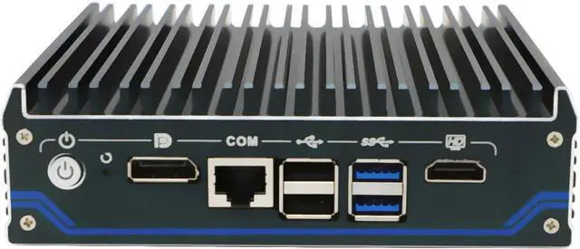 Alt view image 2 of 4 - Mini PC, Micro Firewall Appliance, Mini Firewall Router, Celeron J6412, 4 x 2.5GbE I225-V B3, HDMI, DP, TPM2.0, Vesa Mount, AES-NI, SIM Slot, COM, Partaker C10, OPNsense, 4GB RAM 128GB SSD