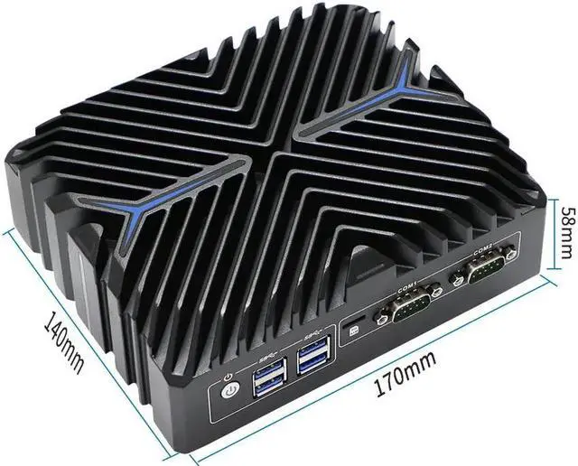 Alt view image 6 of 6 - Fanless Mini PC, 12th Gen Mini Computer, Intel Core I5 1235U, N6, Windows 11 or Linux Ubuntu, Dual Lan, Dual HDMI 4K Display, 2 x RS232 COM, 8GB DDR4 256GB SSD - OEM