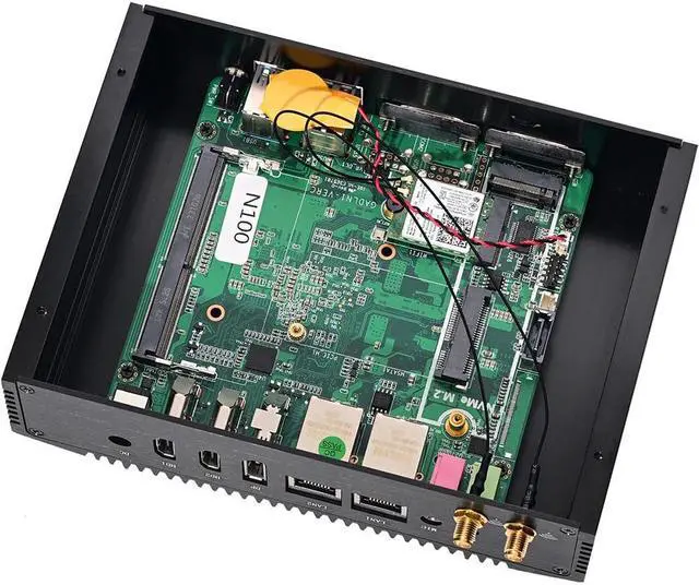 Alt view image 5 of 5 - Partaker Fanless Mini PC, Fanless Industrial Computer, IPC, Intel Alder Lake-N N100 Processor, Windows 11 Pro or Linux Ubuntu, I1, 2 x LAN, DP, 2 x HDMI, 4 x USB, 2 x COM, 16GB DDR4 512GB SSD