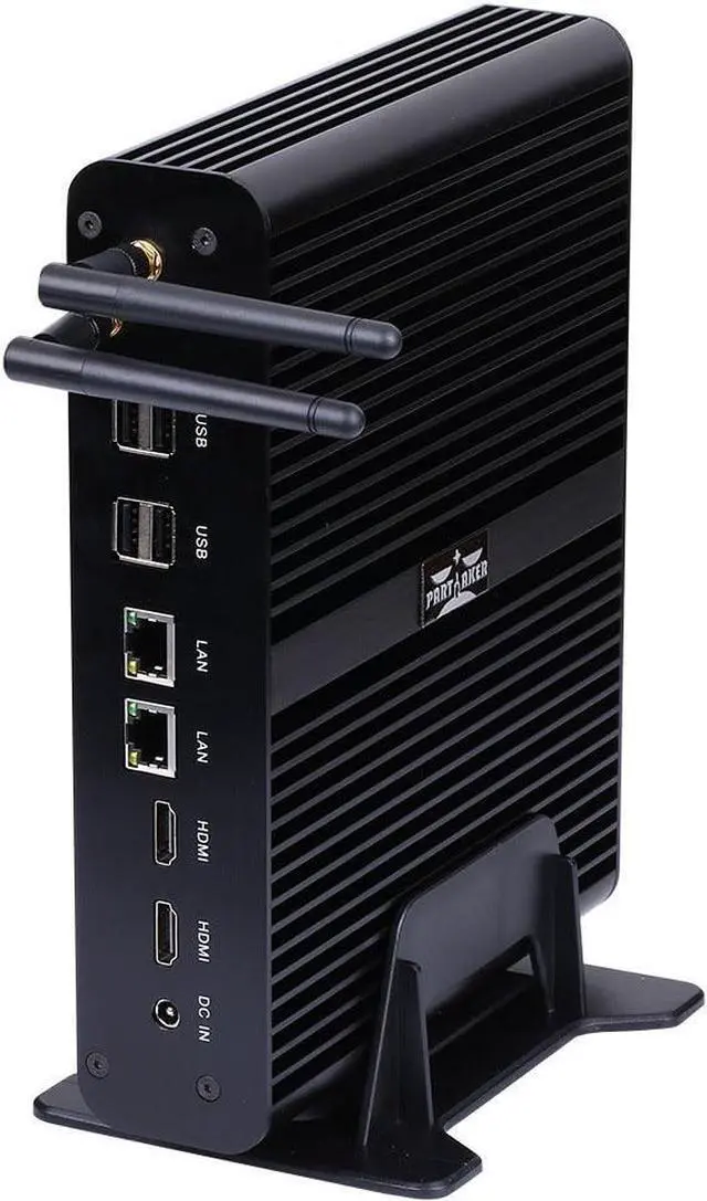 Alt view image 7 of 7 - Fanless Mini PC, Mini Desktop Computer, HTPC, Intel Core I7 4500U/4650U, Partaker B2, Windows 11 Pro, 2 x HDMI, 2 x LAN, 4 x USB3.0, 4 x USB2.0, Optical, 16GB RAM 512GB SSD