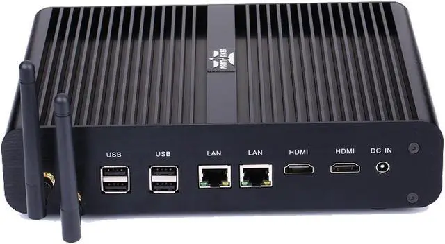 Alt view image 2 of 7 - Fanless Mini PC, Mini Desktop Computer, HTPC, Intel Core I7 4500U/4650U, Partaker B2, Windows 11 Pro, 2 x HDMI, 2 x LAN, 4 x USB3.0, 4 x USB2.0, Optical, 16GB RAM 512GB SSD