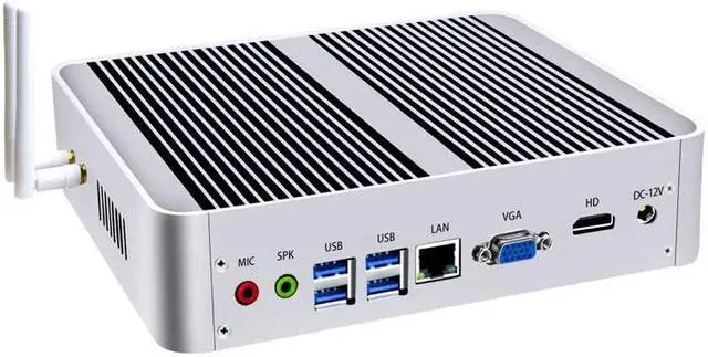 Alt view image 7 of 7 - Fanless Mini PC, Mini Desktop Computer, Intel Core I5 1235U, Partaker B16, Windows 11 or Linux Ubuntu, VGA, HDMI, 4 x USB3.0, 4 x USB2.0, LAN, 16GB DDR4 512GB SSD