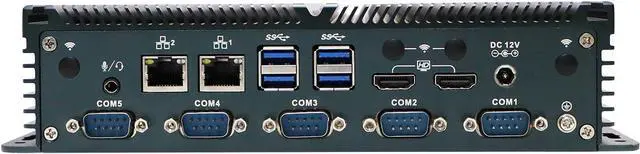 Alt view image 5 of 6 - Partaker Fanless Industrial PC, Mini PC, IPC, Intel N100, Windows 11, I8, TPM 2.0, 6 x COM COM1/2 for RS232/RS485, 2 x HDMI, 2 x LAN, 8G RAM, 128G SSD