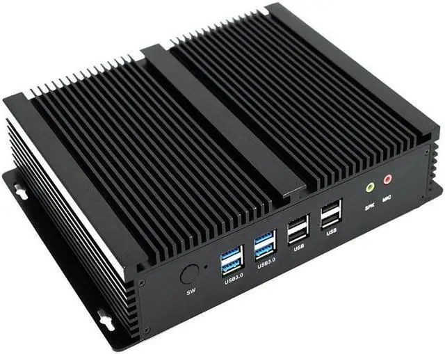 Alt view image 4 of 7 - Partaker Fanless Industrial PC, Mini Computer, Intel Core I5 4200U 4258U, Windows 11, 2 x HDMI, 2 x LAN, 6 x COM RS232, 4 x USB3.0, 4 x USB2.0, 8G RAM, 256G SSD